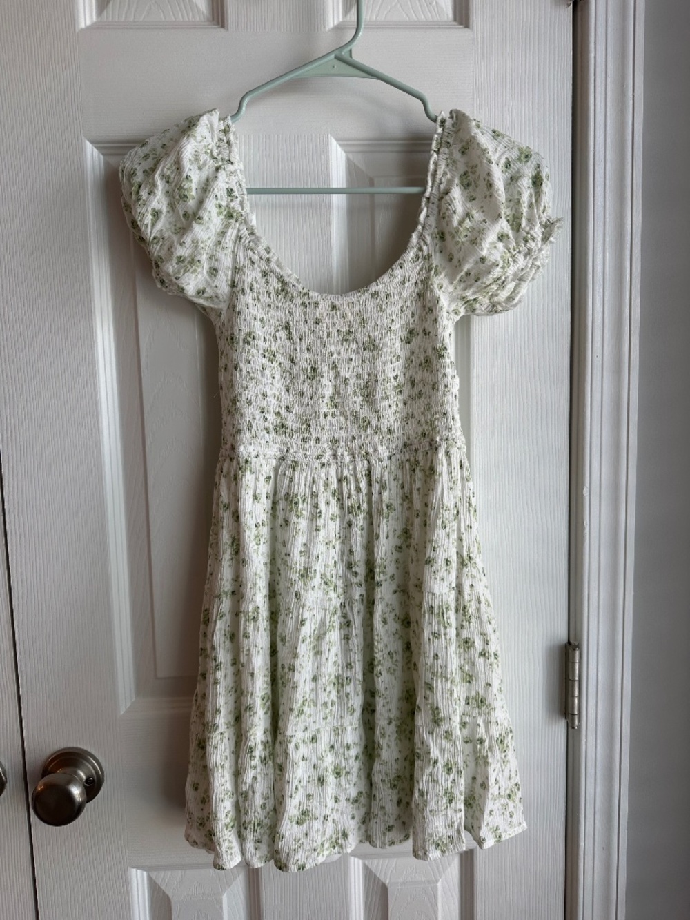 Aeropostale Floral Scoop Neck Smocked Fit & Flare Dress